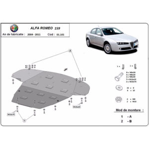 Steel Skid Plate Alfa Romeo 159 2004-2011
