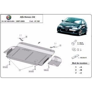 Steel Skid Plate Alfa Romeo 156 1997-2003