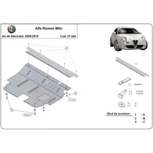 Steel Skid Plate Alfa Romeo Mito 2008-2018