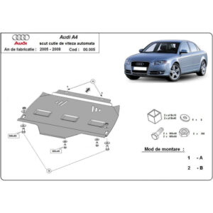 Steel Automatic Gearbox Skid Plate Audi Allroad A4 B7 2005-2008