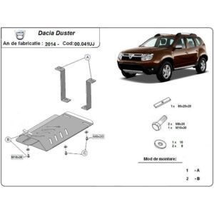 Steel Differential Skid Plate Dacia Duster 4x4 2014-2017