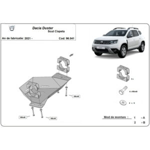 Steel EGR Valve Skid Plate Dacia Duster 2021-2023