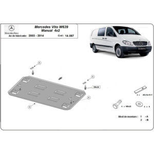 Steel Engine Skid Plate Mercedes Vito W639 2.2 D 4x2 2003-2014