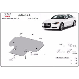 Steel Gearbox Skid Plate Audi A6 2011-2018