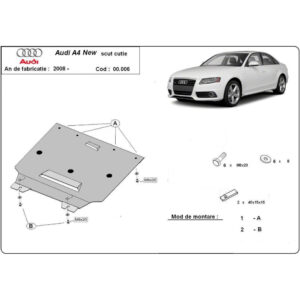 Steel Gearbox Skid Plate Audi Allroad A4 4 B8 2008-2014