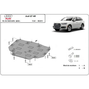 Steel Gearbox Skid Plate Audi Q7 2016-2024