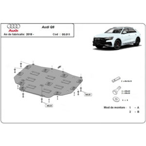 Steel Gearbox Skid Plate Audi Q8 2018-2020