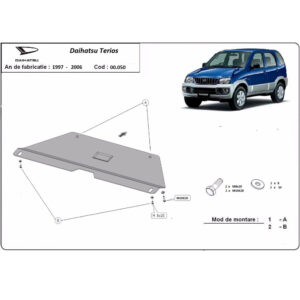 Steel Gearbox Skid Plate Daihatsu Terios 1997-2006
