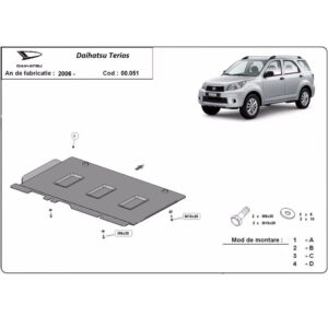 Steel Gearbox Skid Plate Daihatsu Terios 2006-2018
