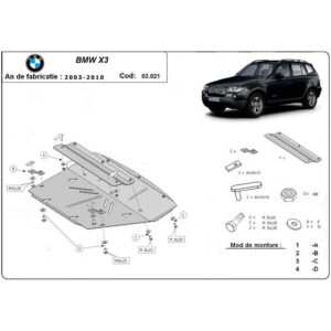Steel Radiator Skid Plate BMW X3 2003-2010