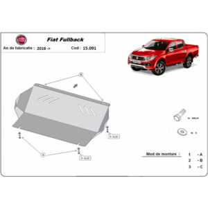 Steel Radiator Skid Plate Fiat Fullback 2016-2024