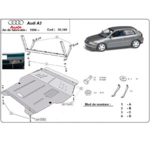 Steel Skid Plate Audi A3 1996-2003