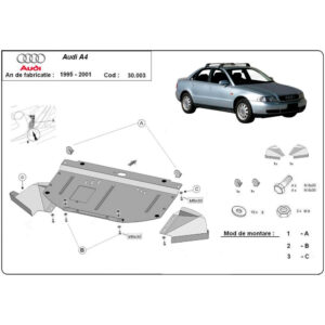 Steel Skid Plate Audi A4 B5 1995-2000