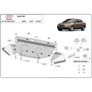 Steel Skid Plate Audi A4 B6 Diesel 2000-2005