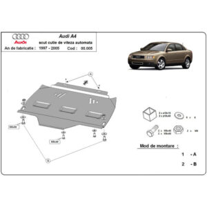 Steel Automatic Gearbox Skid Plate Audi A4 B6 2000-2008