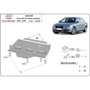Steel Automatic Gearbox Skid Plate Audi A4 B7 2005-2008