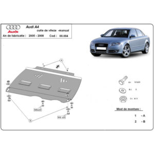Steel Manual Gearbox Skid Plate Audi A4 B7 2005-2008