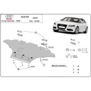 Steel Skid Plate Audi A4 B8 Diesel 2008-2014