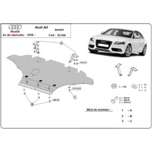 Steel Skid Plate Audi A4 B8 Petrol 2008-2014