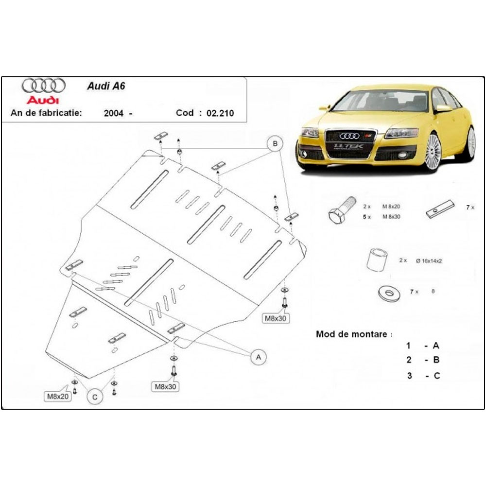 Steel Skid Plate Audi A6 2004-2011