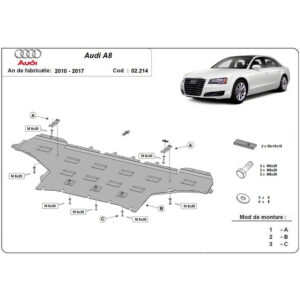 Steel Skid Plate Audi A8 2010-2017