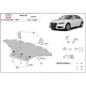 Steel Skid Plate Audi Allroad A4 B8 Petrol 2008-2014
