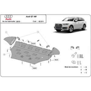 Steel Skid Plate Audi Q7 2016-2024