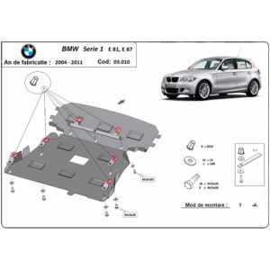 Steel Skid Plate BMW Serie 1 E81/E87 2004-2011