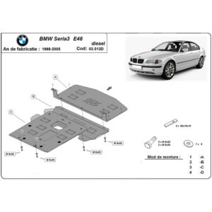 Steel Skid Plate BMW Serie 3 E46 Diesel 1998-2005