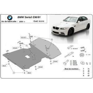 Steel Skid Plate BMW Serie 3 E90/E91 2004-2011