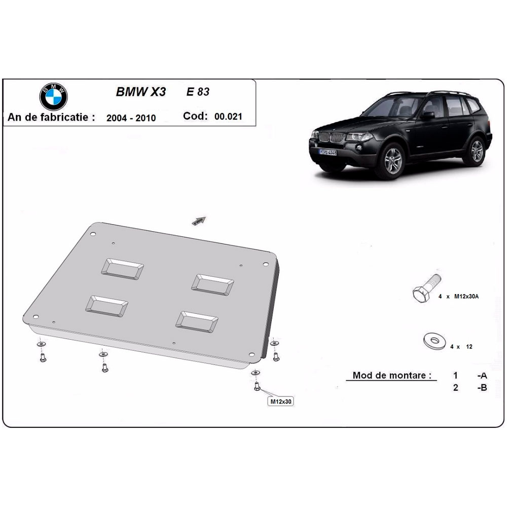 Steel Skid Plate BMW X3 2003-2010