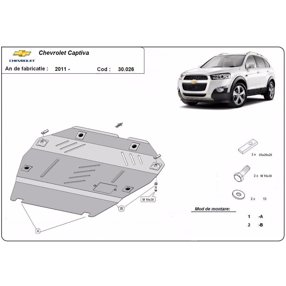 Steel Skid Plate Chevrolet Captiva 2011-2018