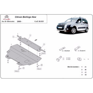 Steel Skid Plate Citroen Berlingo 2008-2018