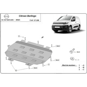 Steel Skid Plate Citroen Berlingo 2018-2024
