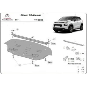 Steel Skid Plate Citroen C3 Aircross 2017-2022