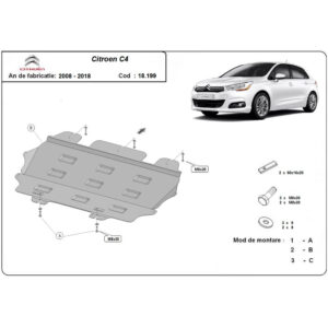 Steel Skid Plate Citroen C4 2008-2018