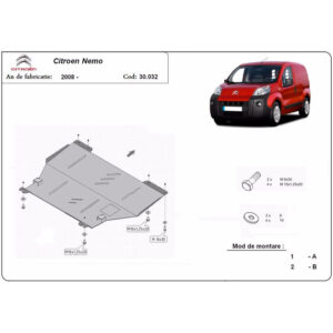 Steel Skid Plate Citroen Nemo 2008-2017