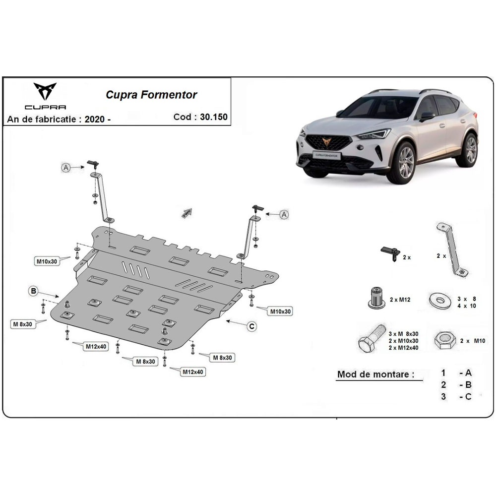 Steel Skid Plate Cupra Formentor 2020-2022