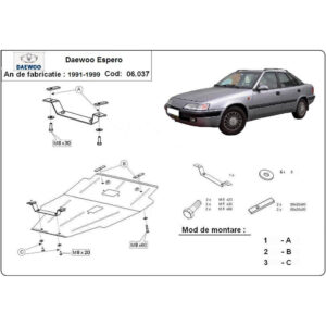 Steel Skid Plate Daewoo Espero 1991-1999