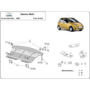 Steel Skid Plate Daewoo Matiz 1998-2004