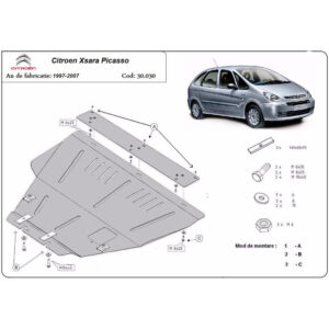 Steel Skid Plate, Engine And The Gearbox Citroen Xsara Picasso 1999-2007