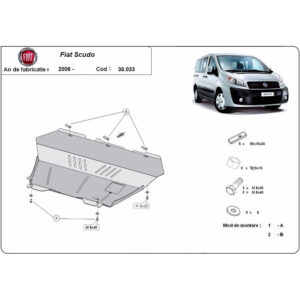 Steel Skid Plate, Engine And The Gearbox Fiat Scudo 2006-2016