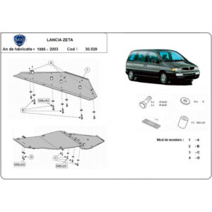 Steel Skid Plate, Engine And The Gearbox Lancia Zeta 1995-2003