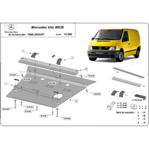 Steel Skid Plate, Engine And The Gearbox Mercedes Vito 1996-2003