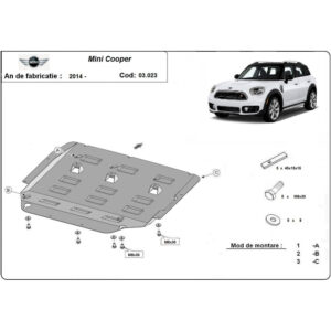 Steel Skid Plate, Engine And The Gearbox Mini Cooper 2014-2023