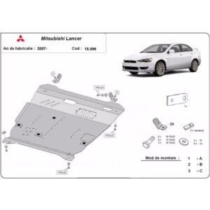 Steel Skid Plate, Engine And The Gearbox Mitsubishi Lancer 2007-2017