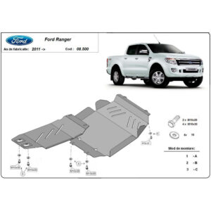 Steel Skid Plate Ford Ranger 2011-2023