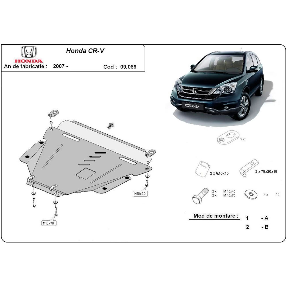 Steel Skid Plate Honda CR-V 2007-2016