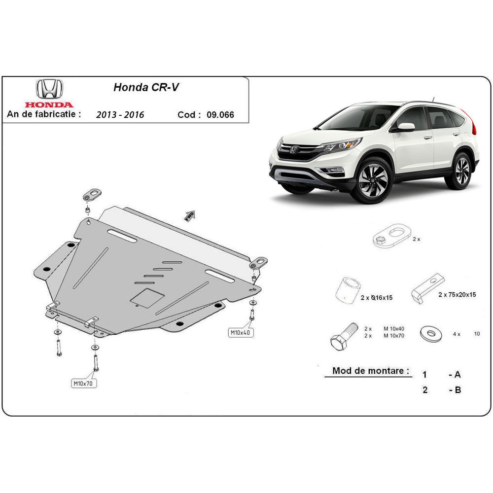 Steel Skid Plate Honda CR-V 2013-2016