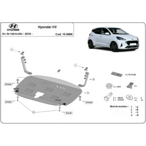 Steel Skid Plate Hyundai i10 2019-2023